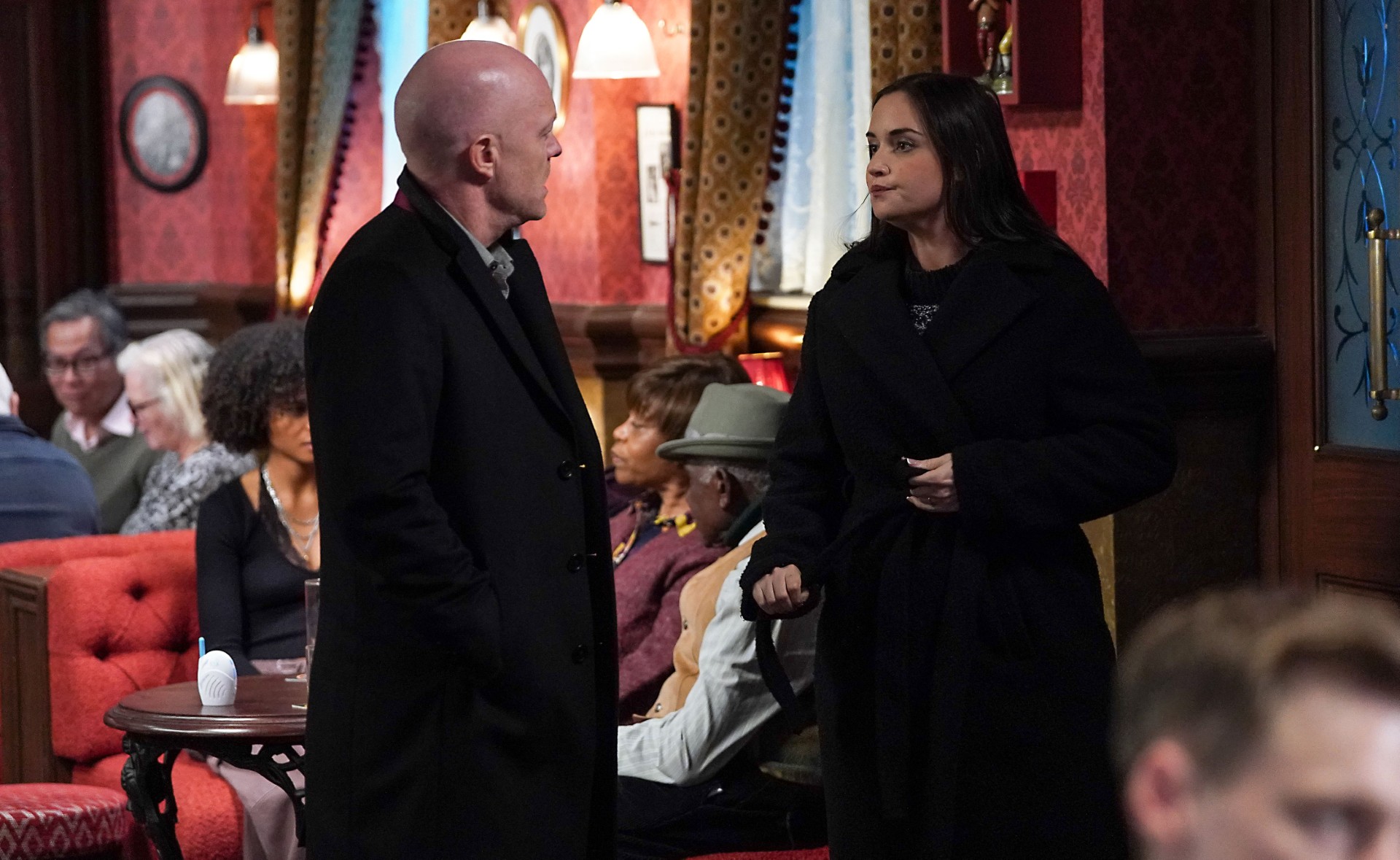 Max and Lauren share an angry conversation