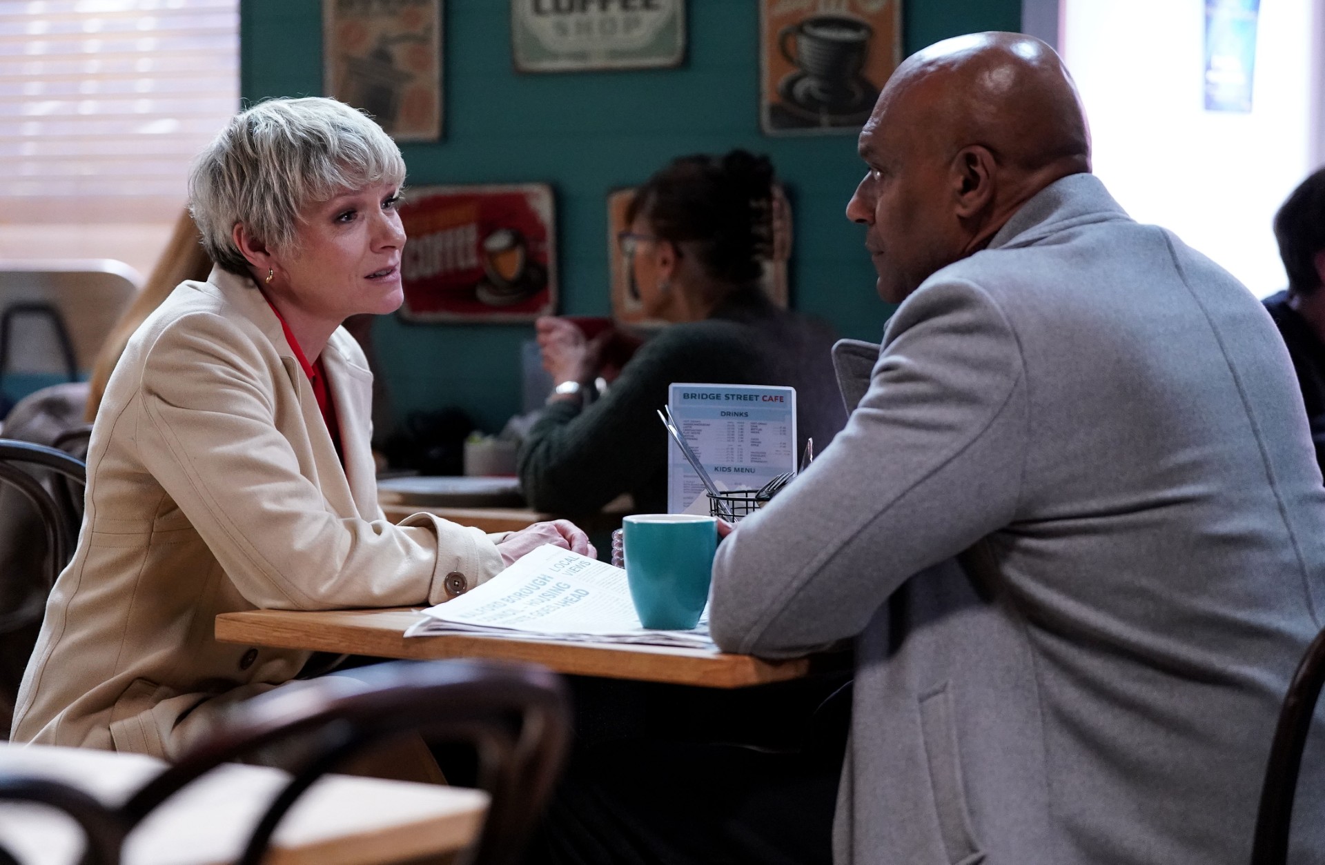 Nicola talks to George