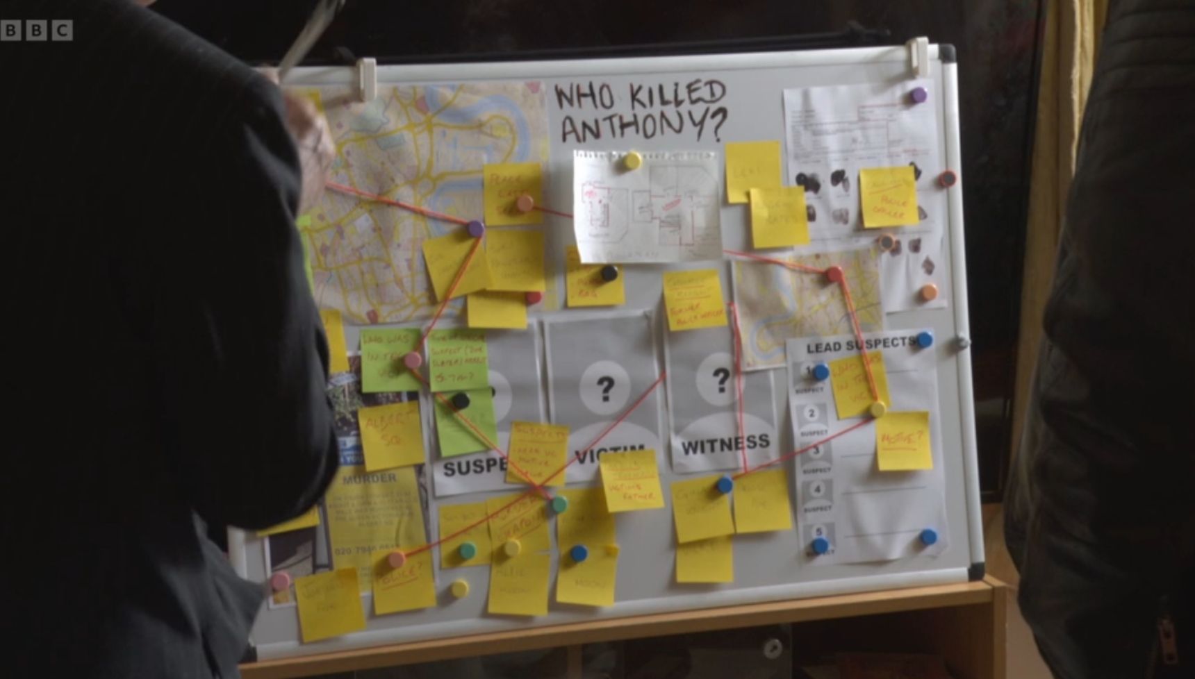 Jean's evidence board on EastEnders