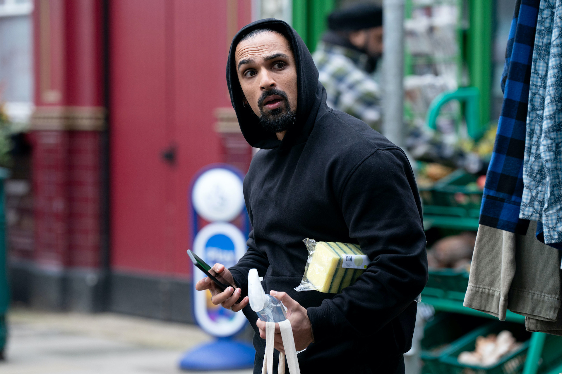 Ravi looking stressed in EastEnders spoilers 
