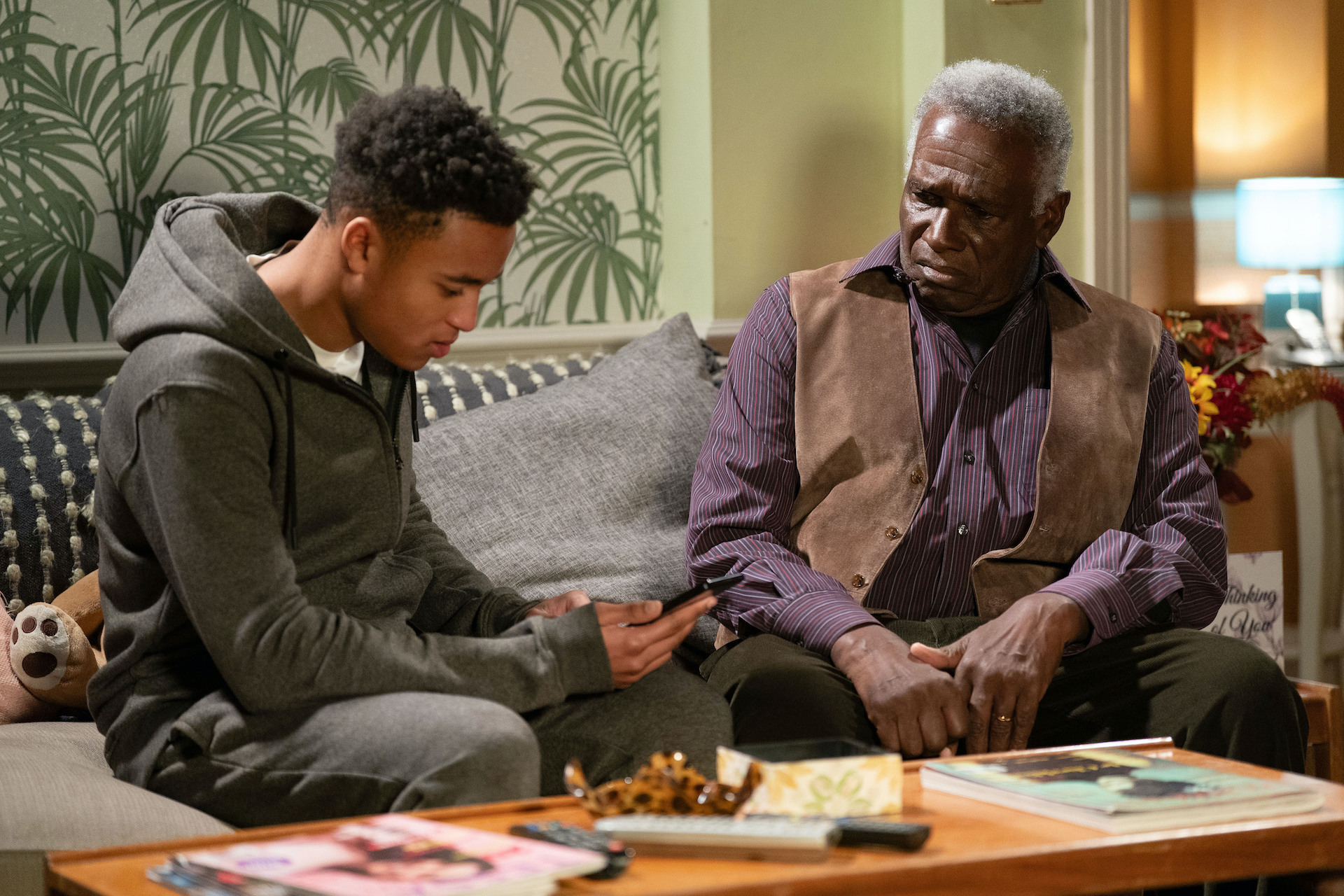 Denzel talks to Patrick 