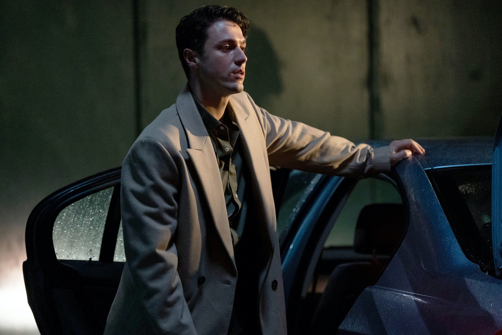 Tim looking scared in EastEnders 