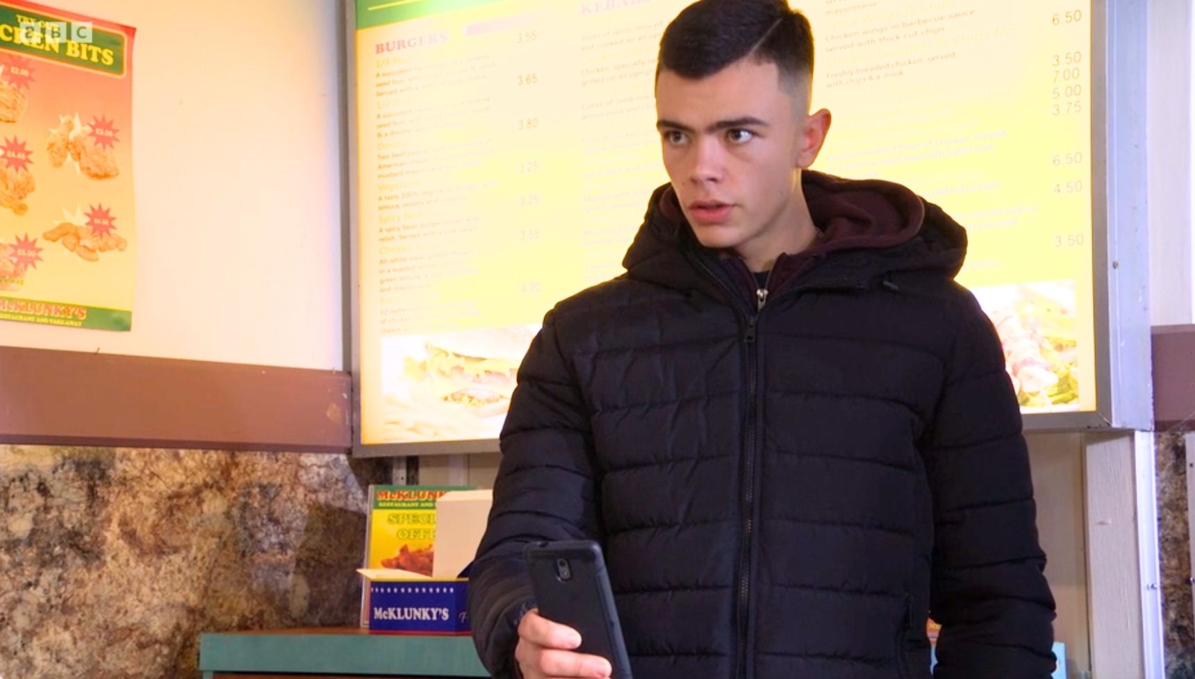 Will films Nugget on his phone 