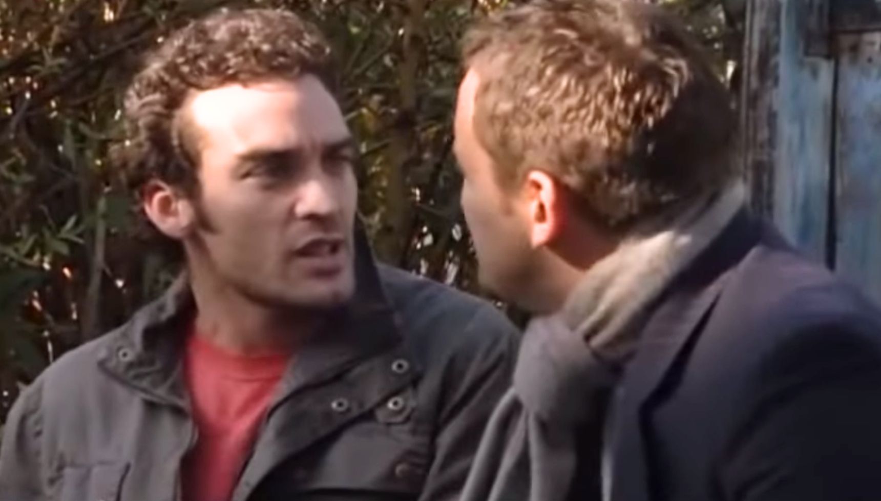 Danny and Jake argue in the Square