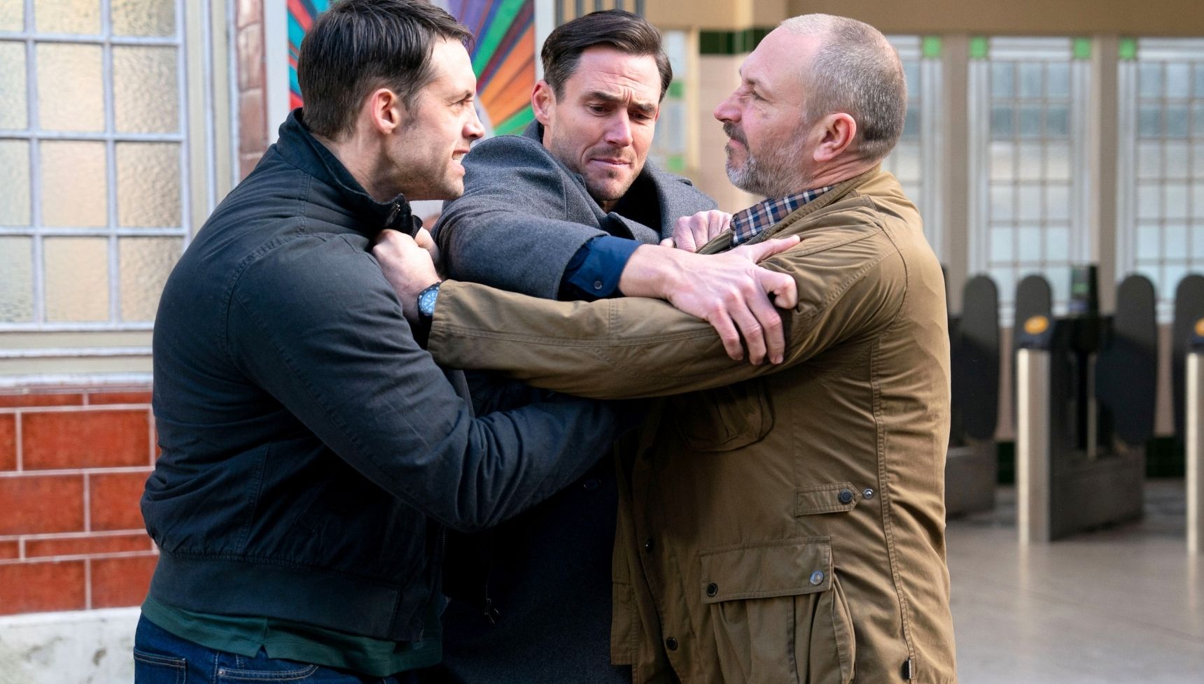 Zack intervenes when Mark and Ross fight 