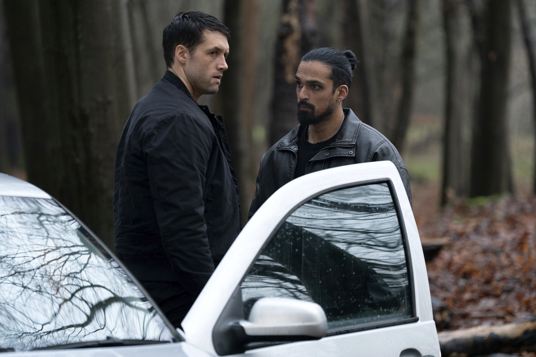 Mark and Ravi in the woods