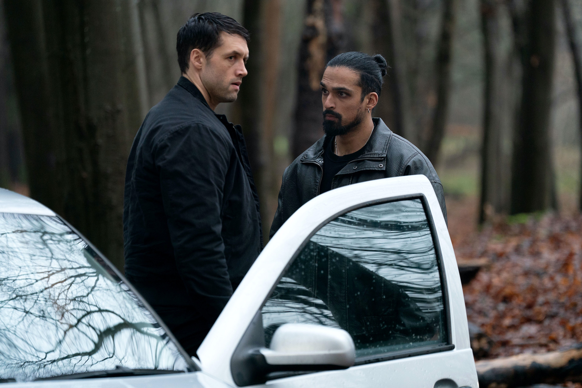 Ravi and Mark in the woods in EastEnders spoilers