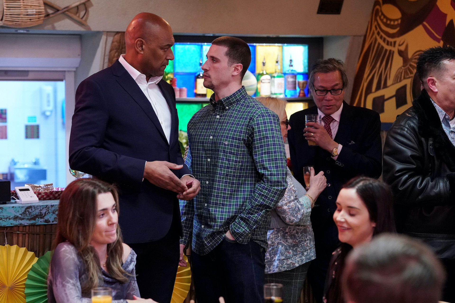 Harry speaks to George in EastEnders