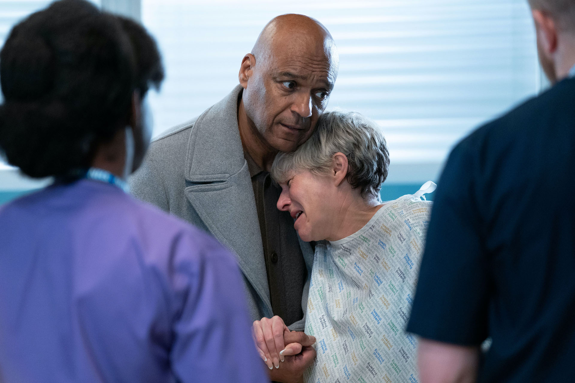 Nicola crying as the doctors tell her some news in EastEnders spoilers
