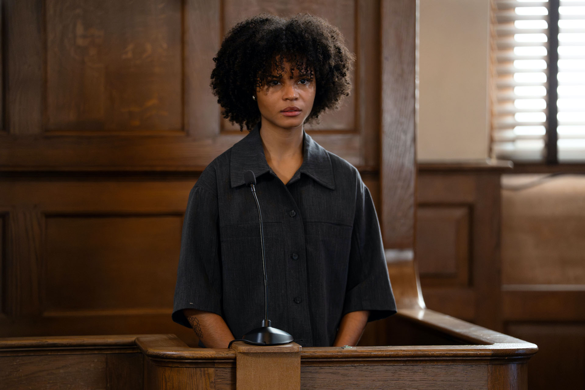 Jasmine's in the stand for her trial in EastEnders 