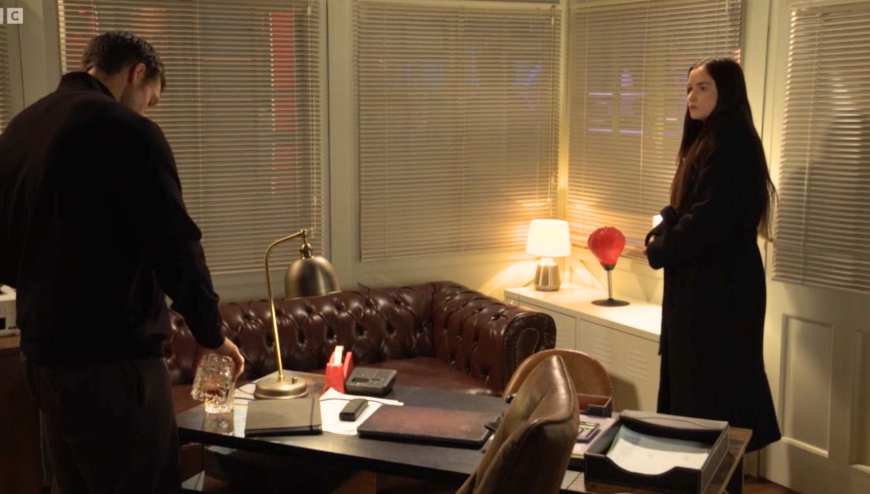 Mark and Lauren in the Boxing Den office