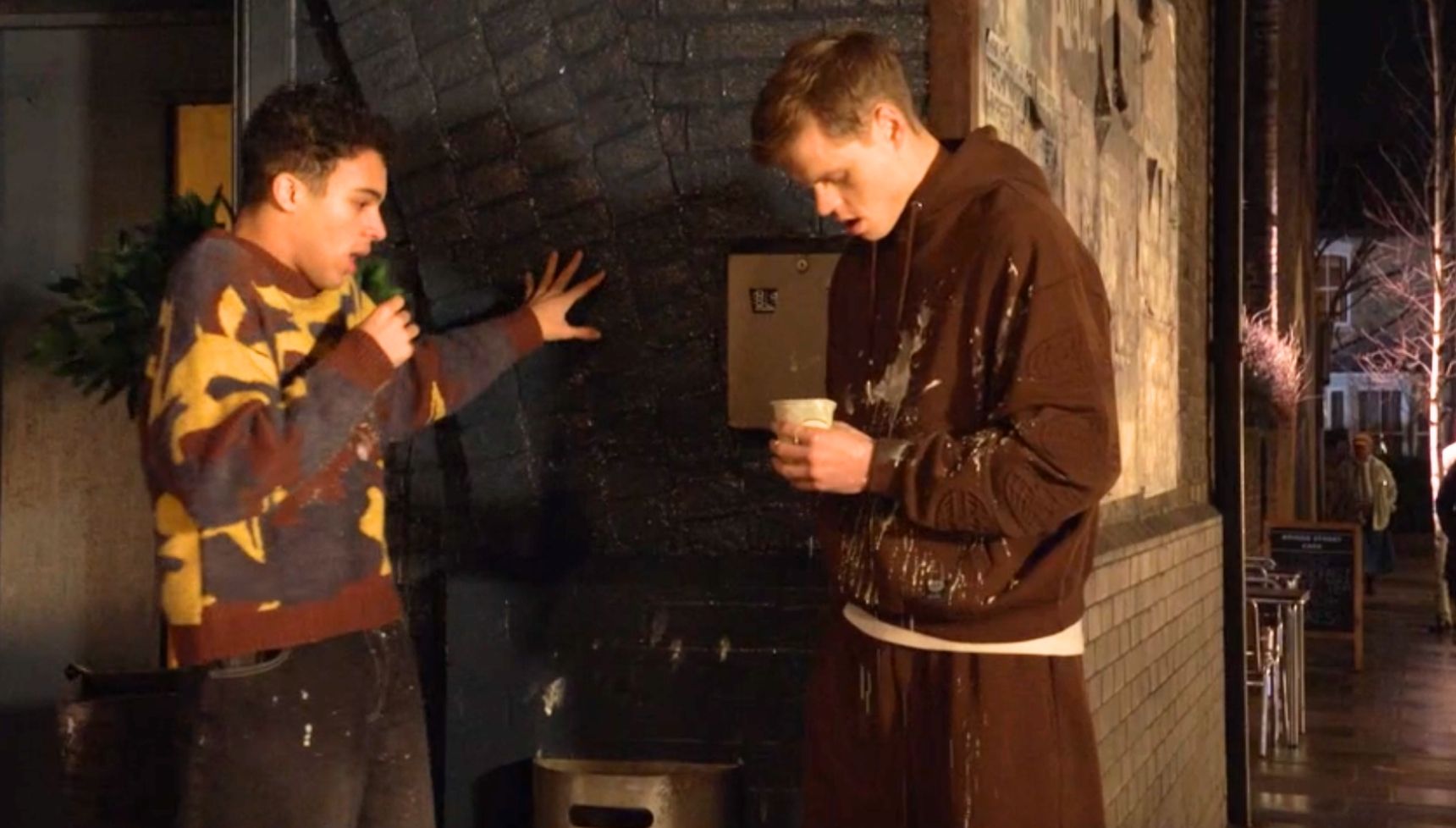 Josh and Oscar bumping into one another 