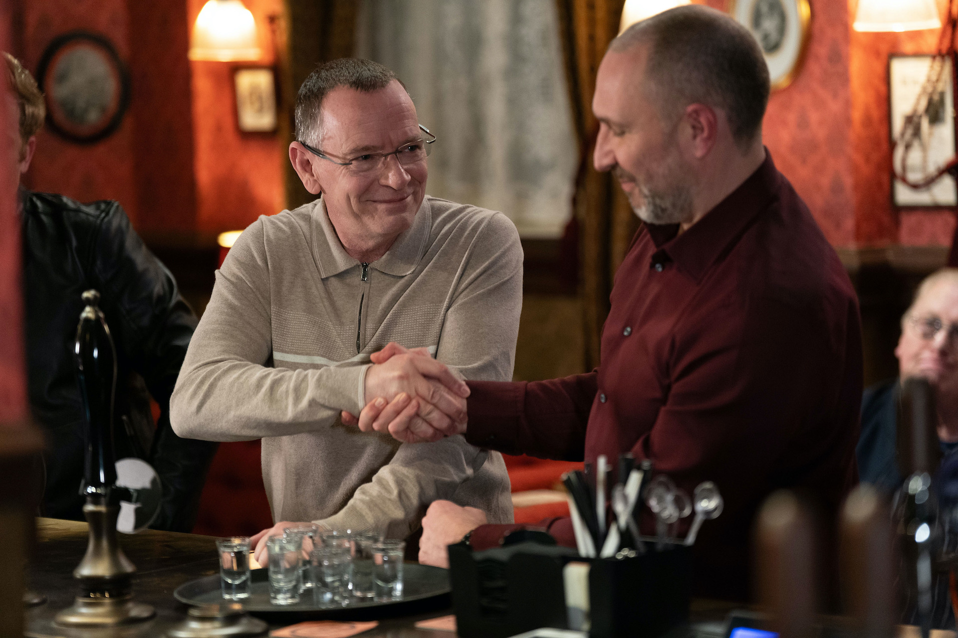 Ross and Ian shaking hands