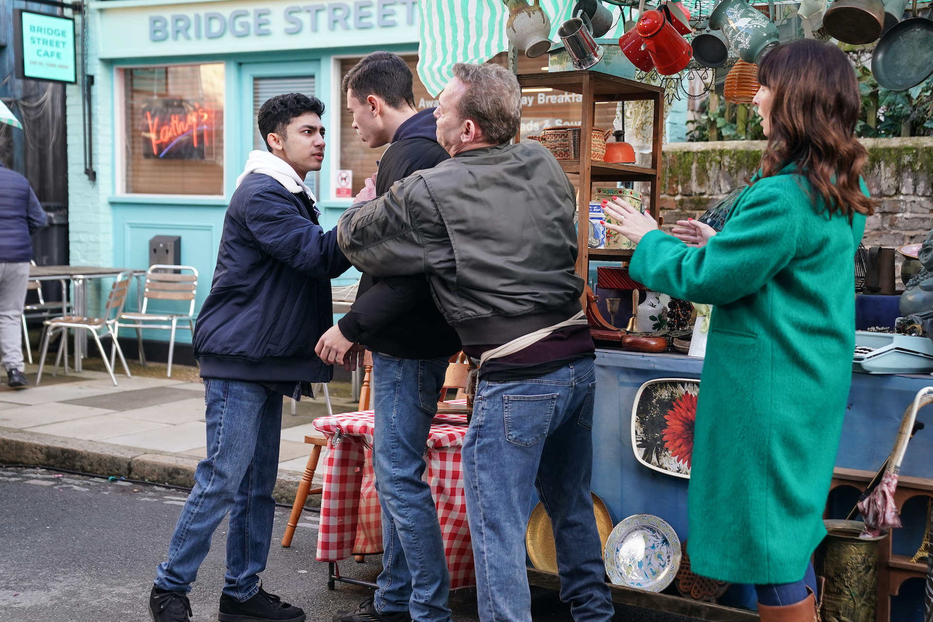 Nugget and Will square up to one another in the market in EastEnders spoilers 