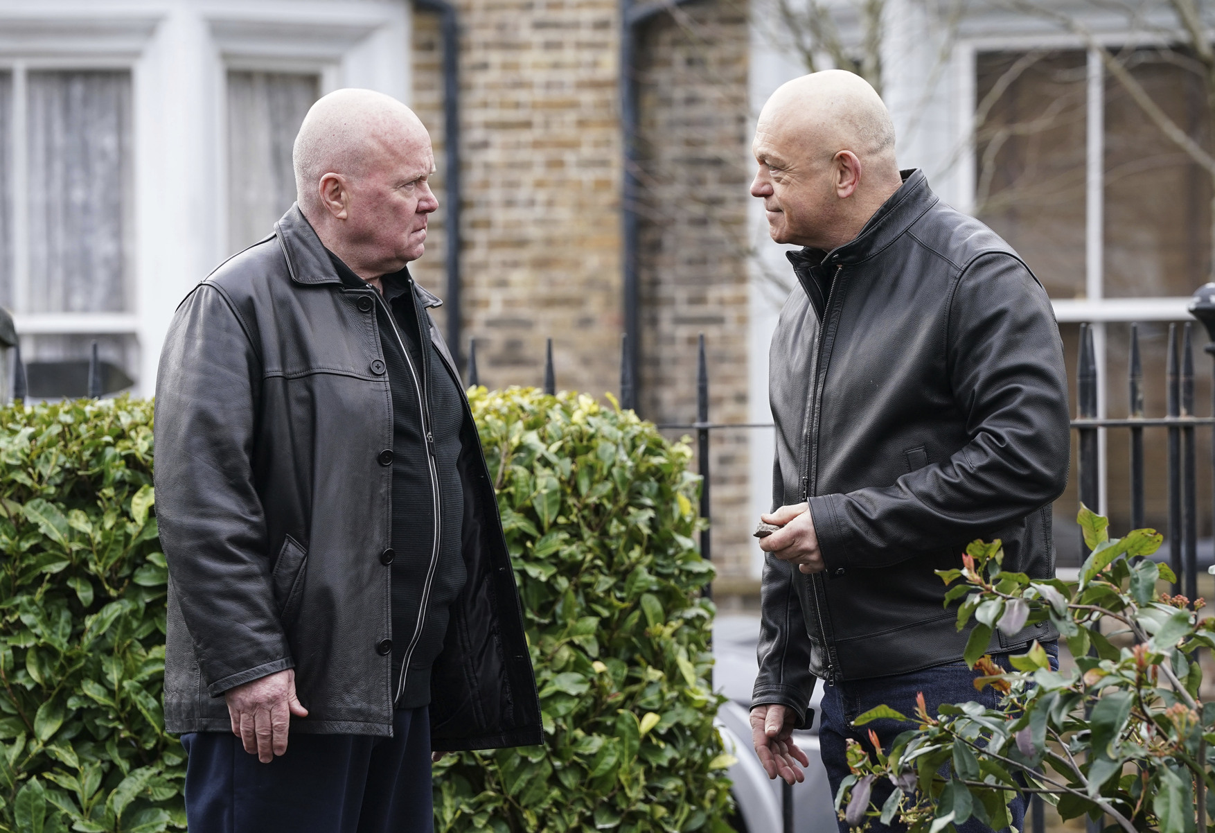 Grant and Phil argue in the Square 