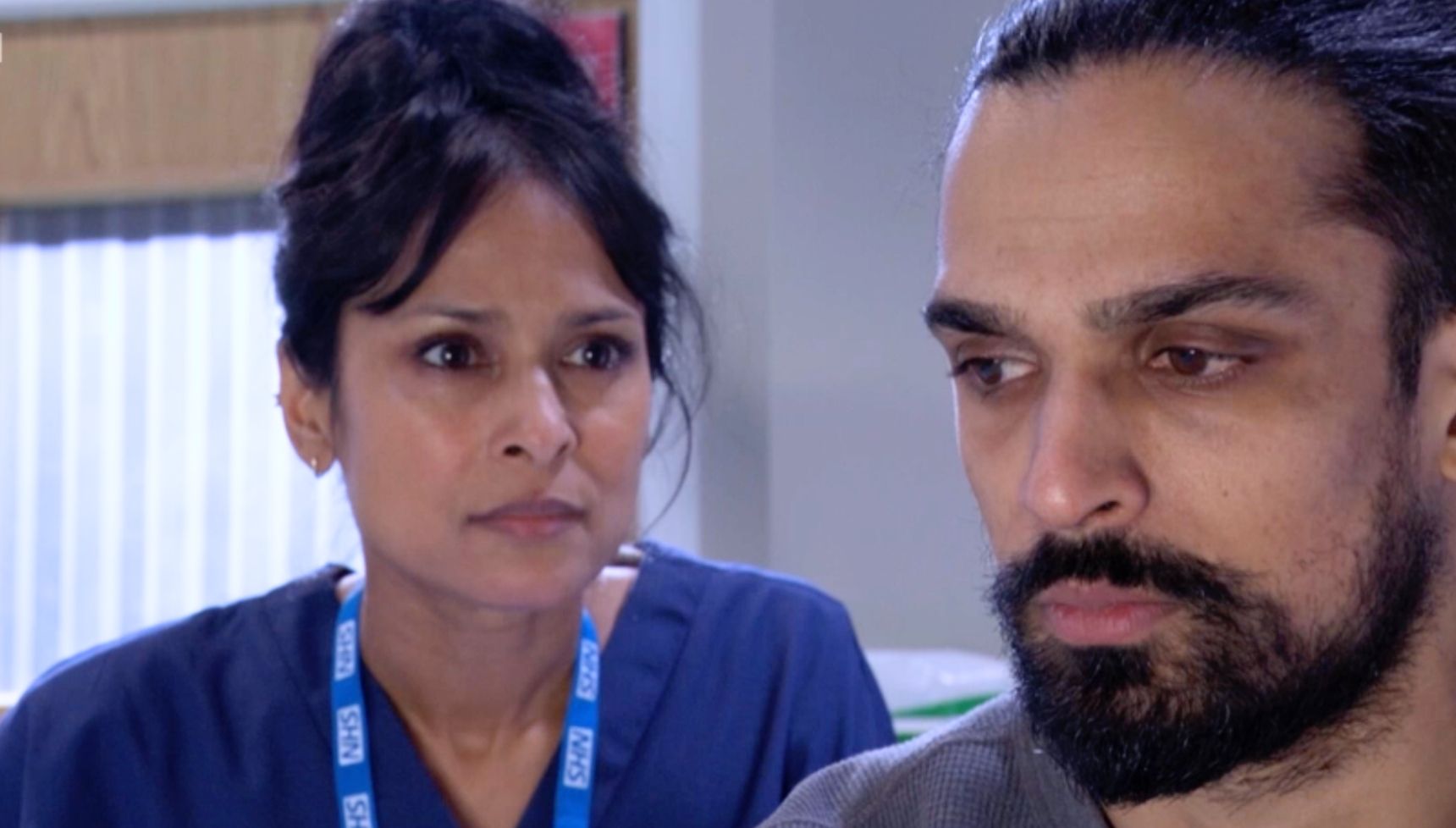 Nina and Ravi in the hospital 