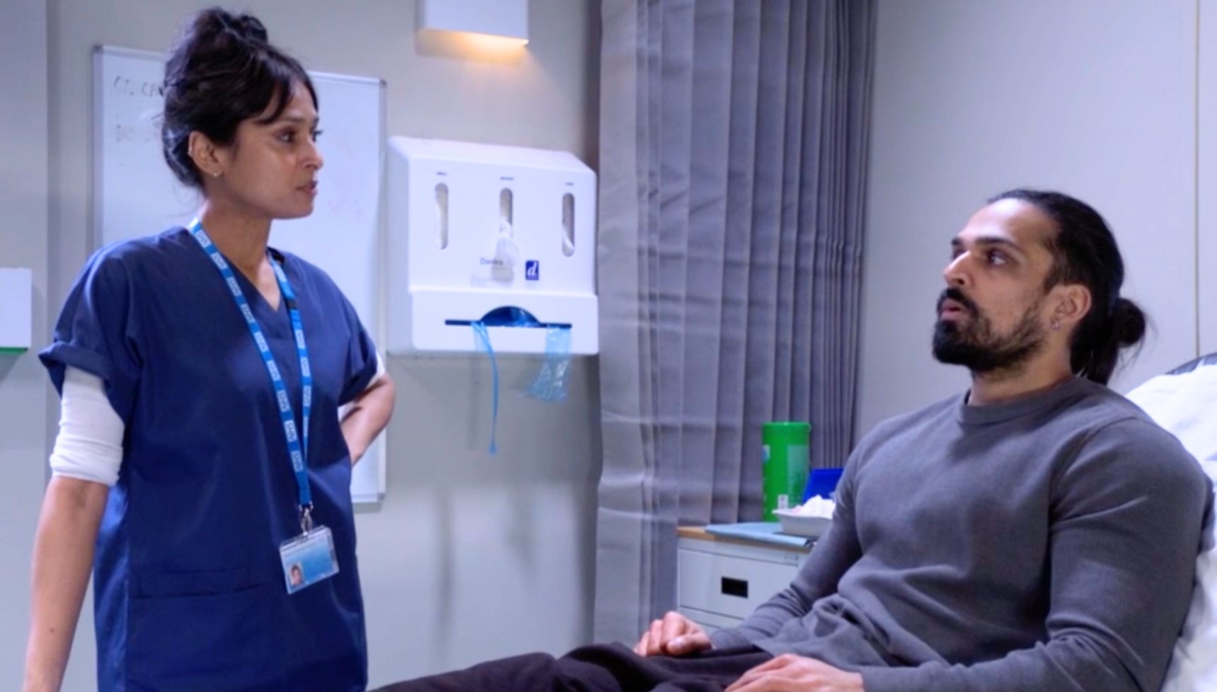 Nina and Ravi in the hospital 