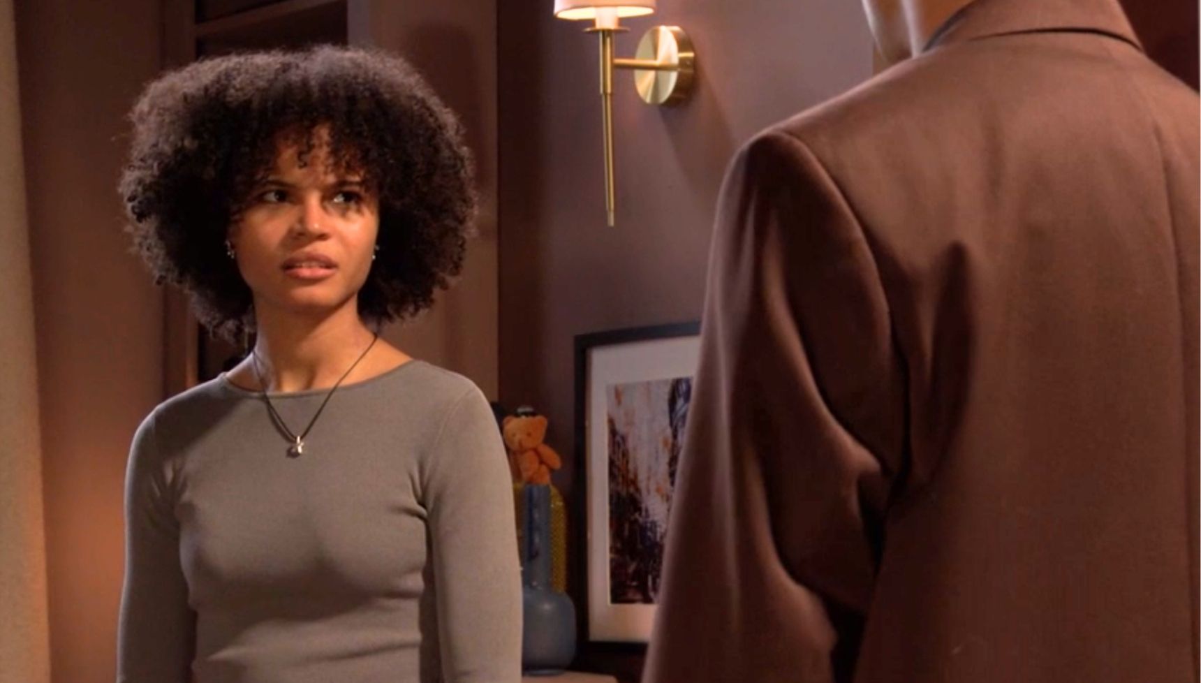 Jasmine and Josh talking in The Vic after Jasmine's trial in EastEnders