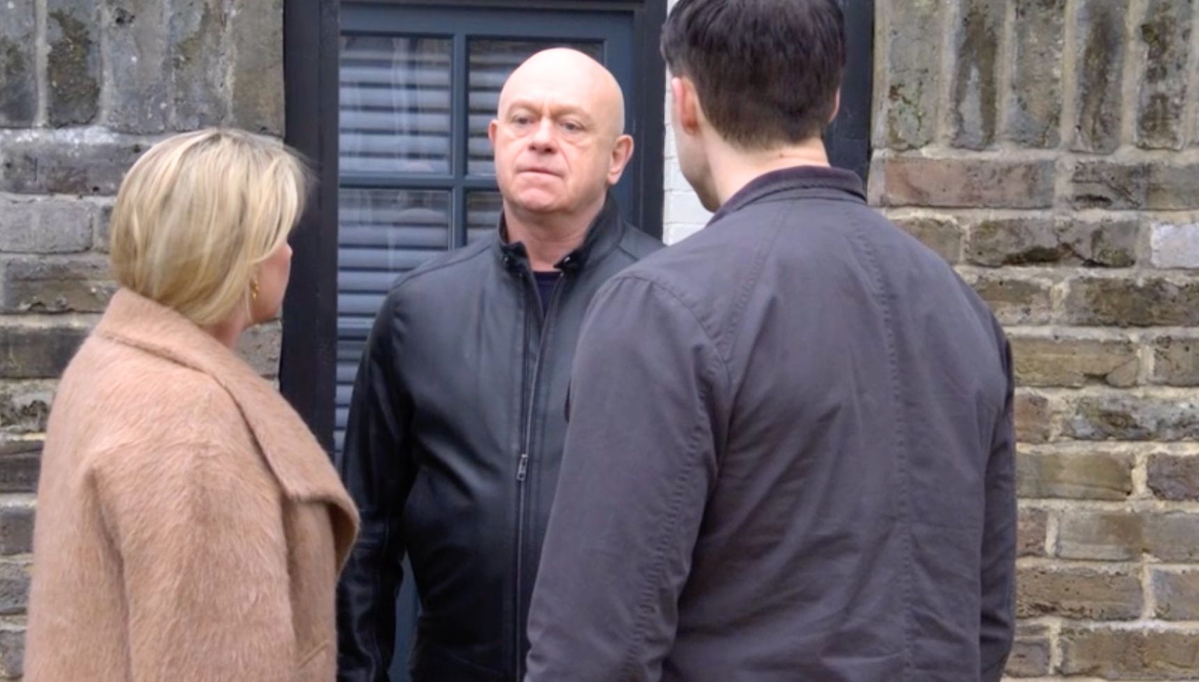 Grant looking stressed after being thrown out of Phil's house 