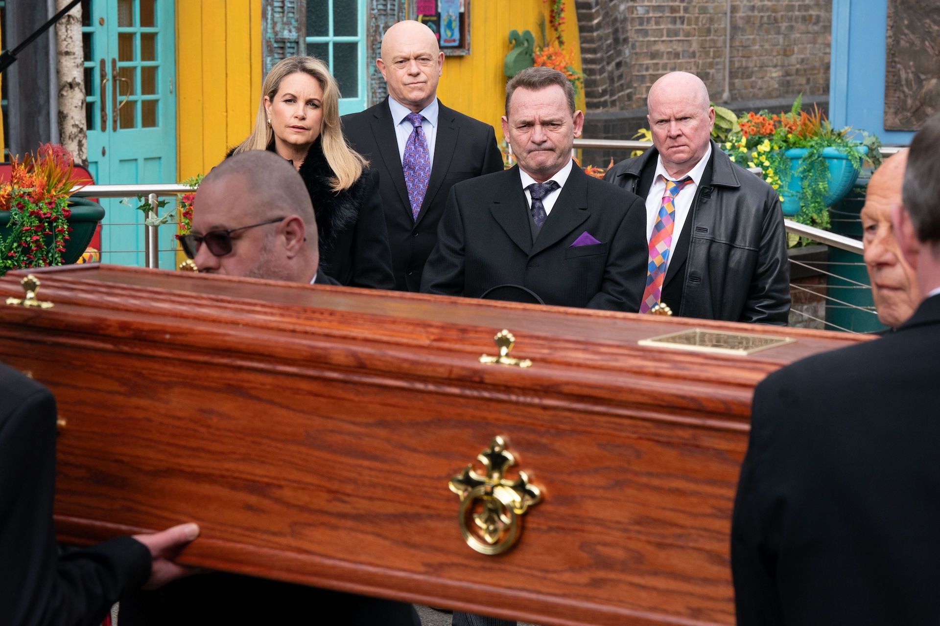 Sam, Grant, Billy and Phil say goodbye to Nigel 