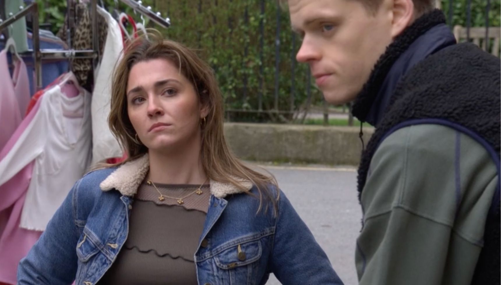 Penny on her stall in EastEnders