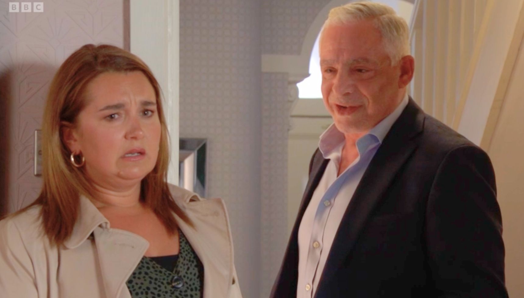 Vicki is terrified as Russell threatens her 