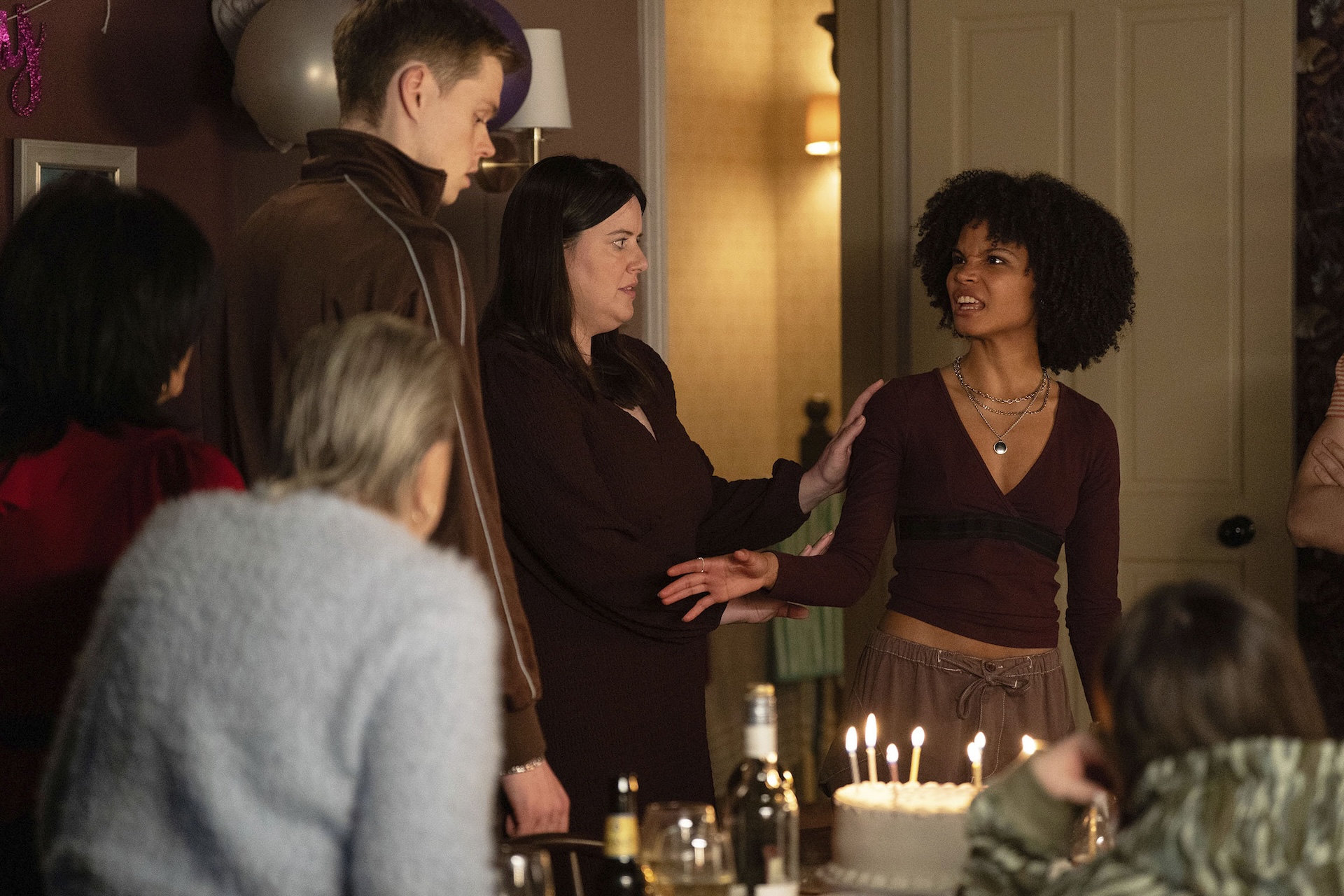 Jasmine reels as the news of Josh and Oscar's fling is revealed in EastEnders