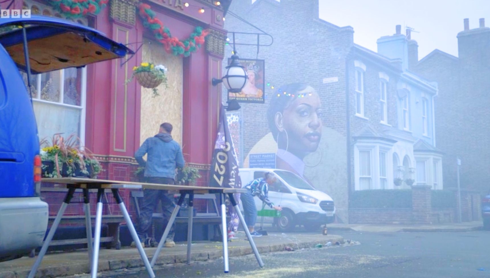 The Vic boarded up at New Year 2027