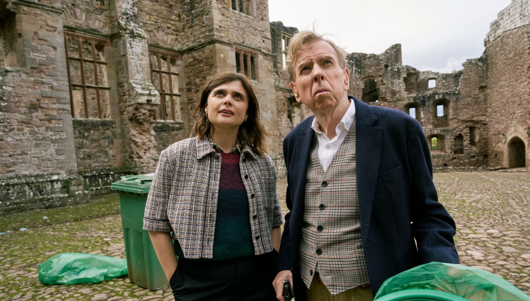 Episode 1: Cerfedw Castle was actually filmed at Raglan Castle.