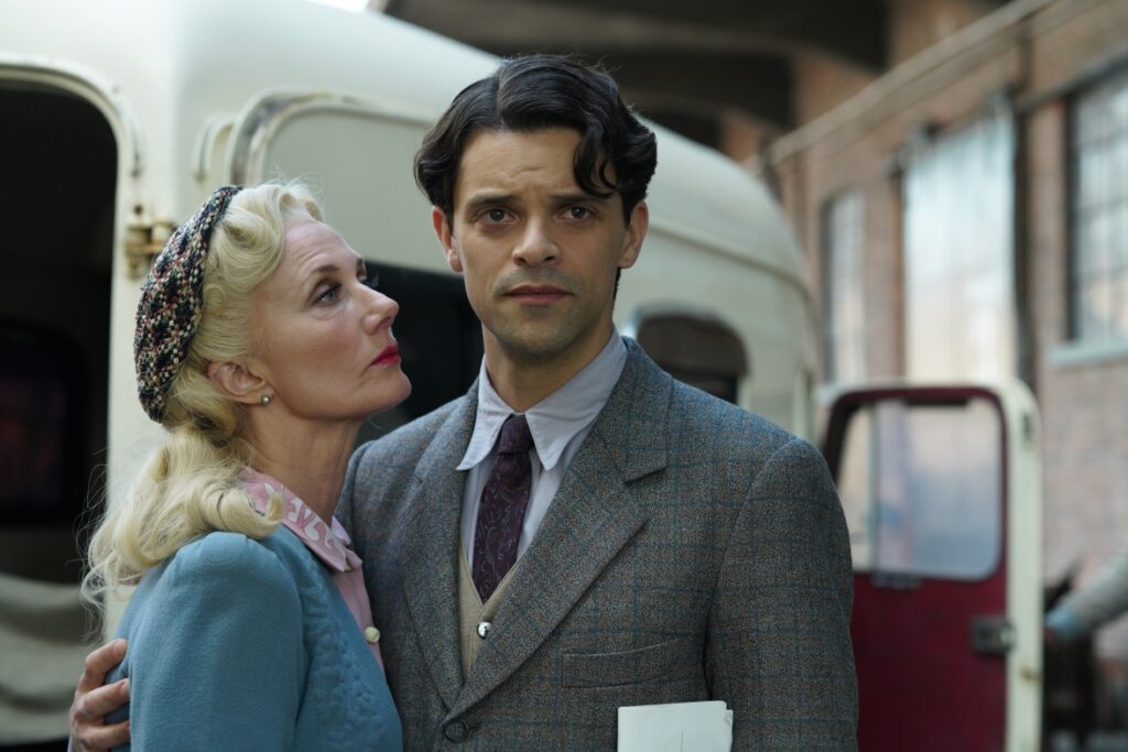 Joely Richardson and Jacob Fortune-Lloyd in Bookish [Credit: U&Alibi/UKTV]