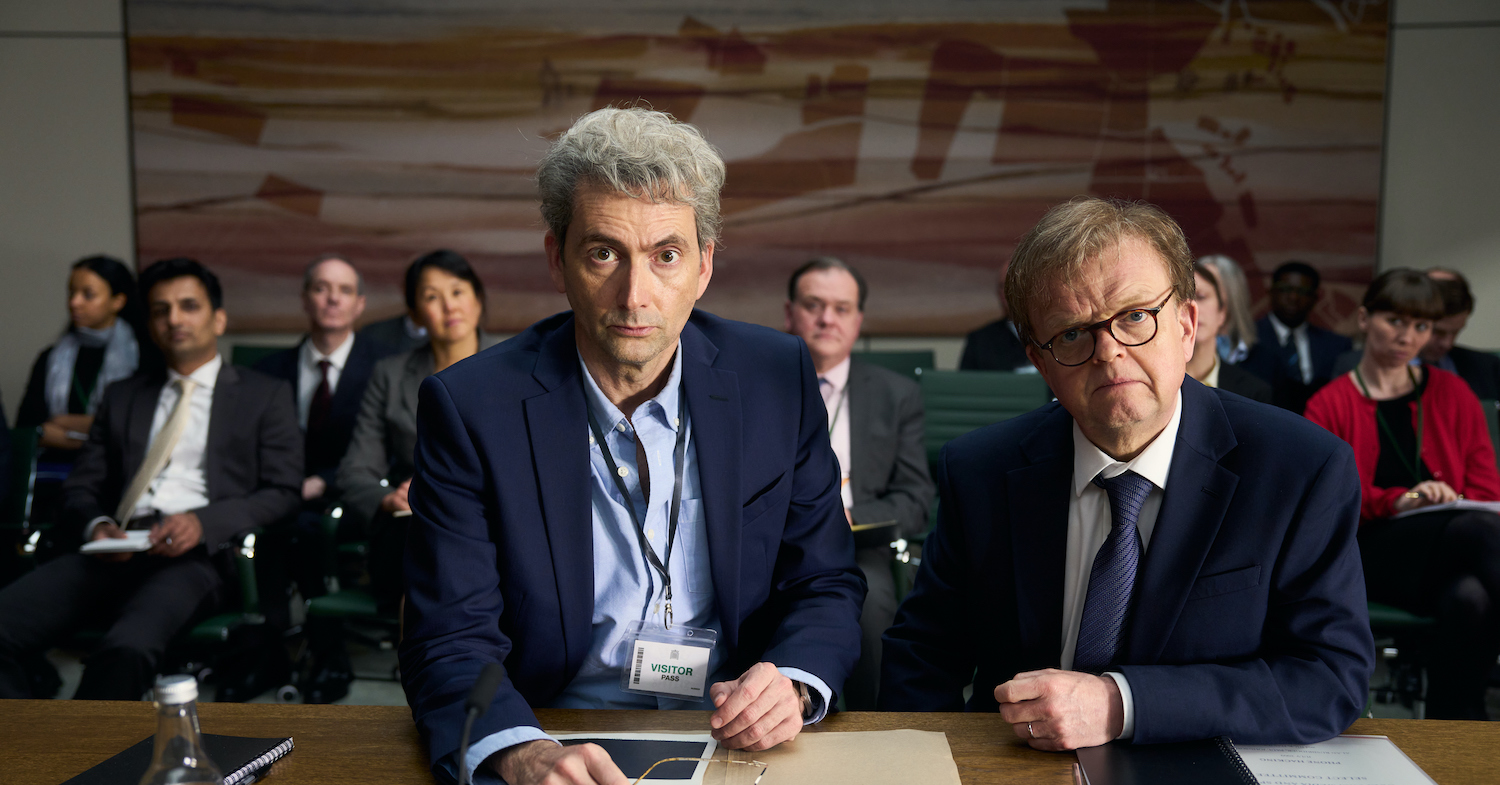 David Tennant and Toby Jones in The Hack 