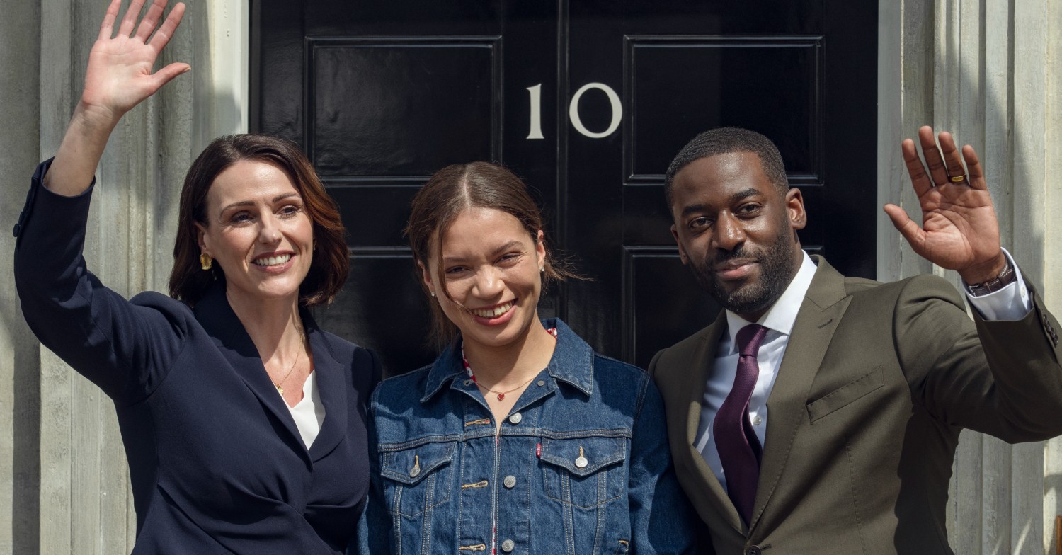 Cast shot outside Downing Street in Hostage
