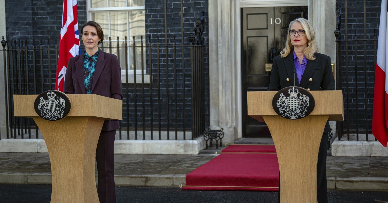 Suranne Jones and Julie Delpy as Abigail and Vivienne in Hostage