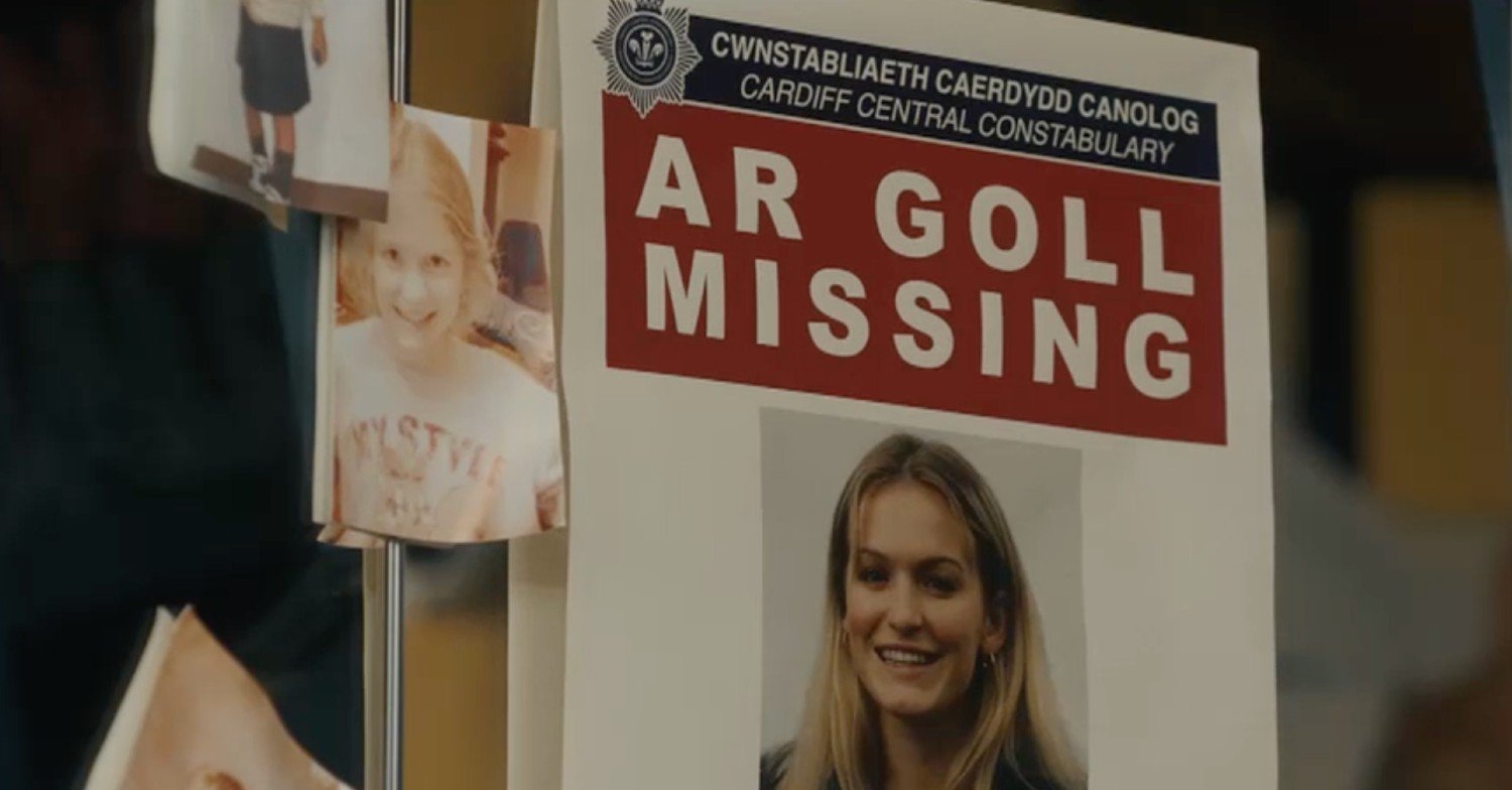 Anna Simons missing poster in The Guest