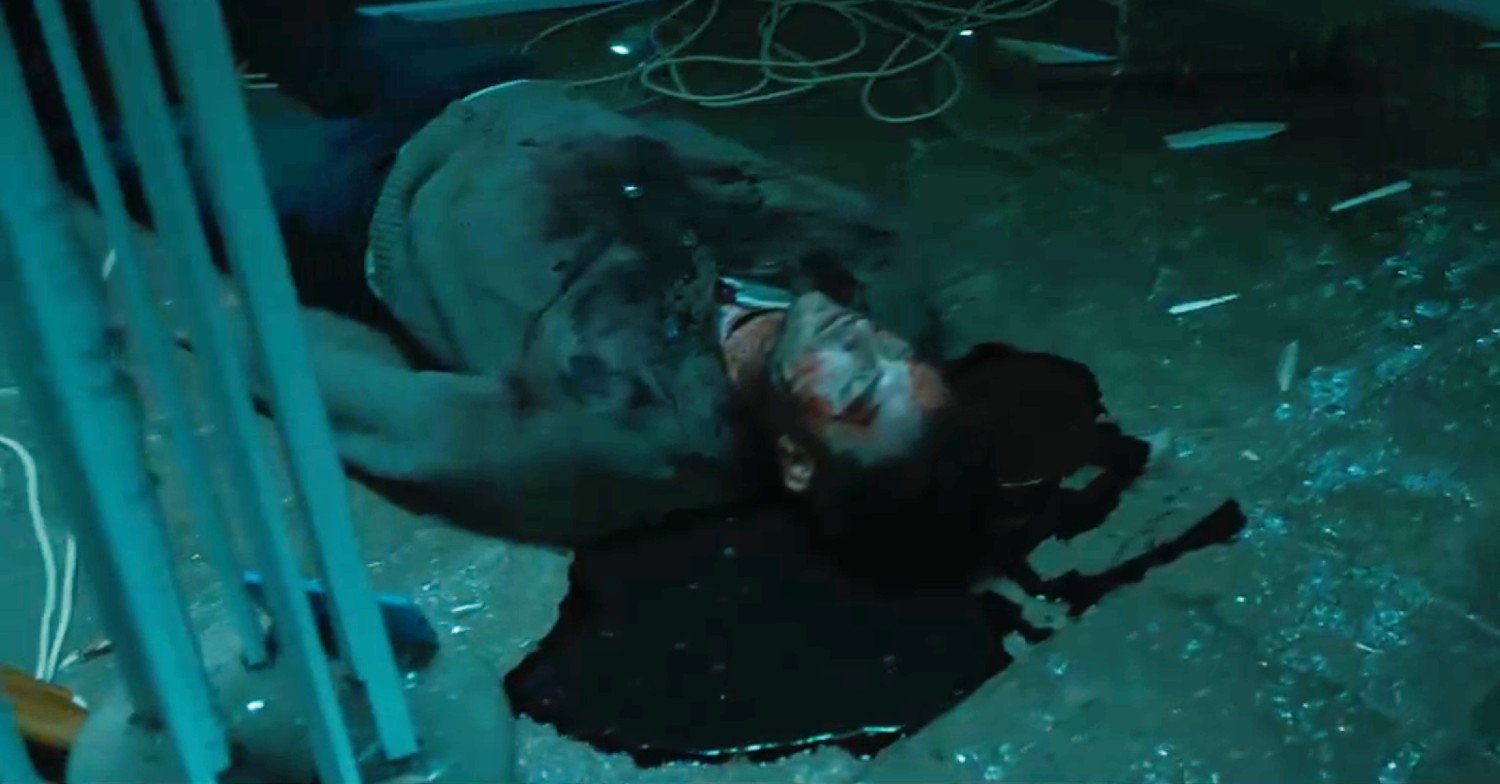 Mike lying dead in The Guest