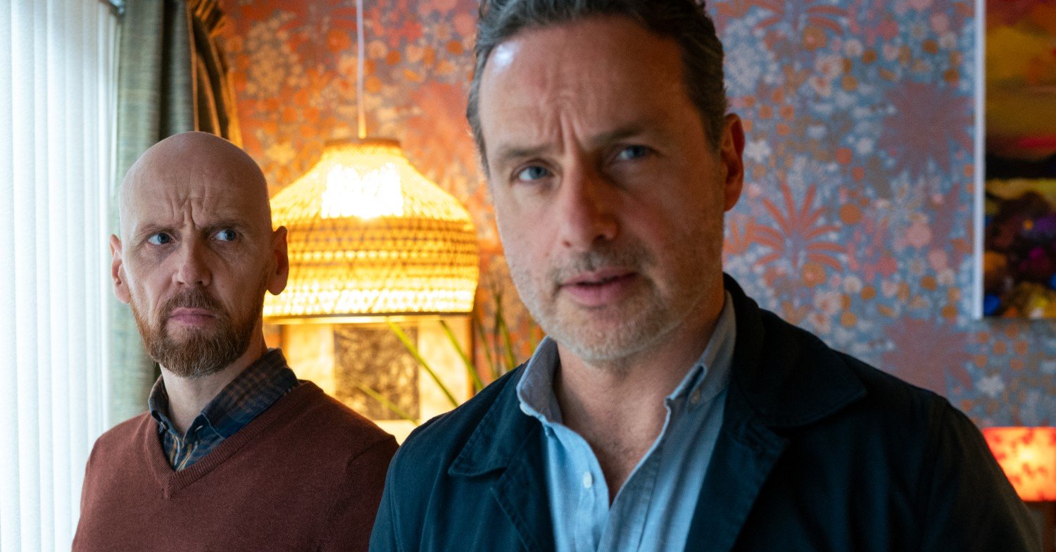 Ewen Bremner as Tommy and Andrew Lincoln as John in Coldwater