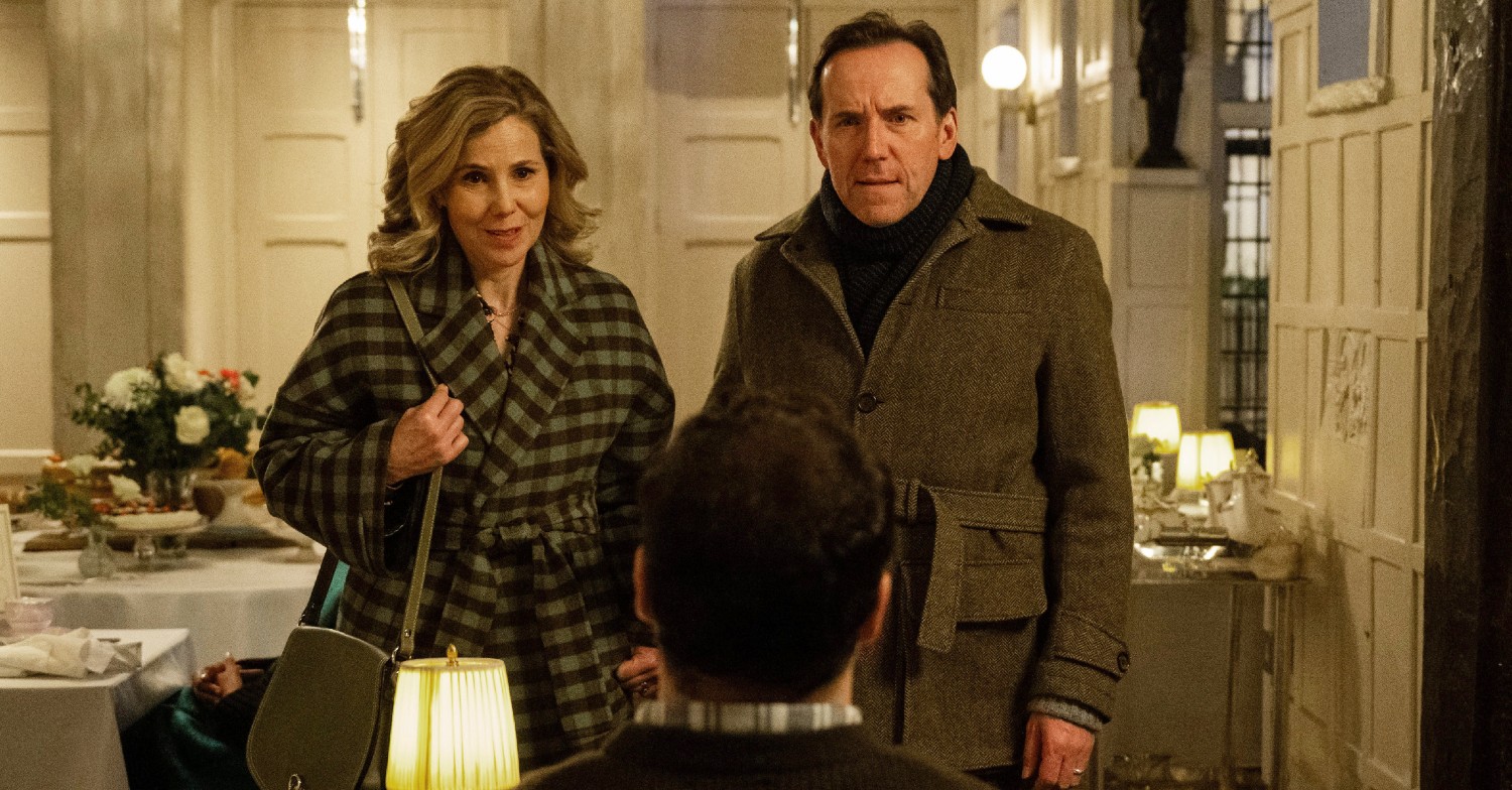 Sally Phillips and Ben Miller as Ingrid and Julian in Austin
