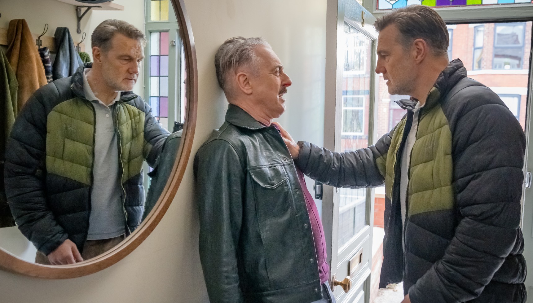 Alan Cumming and David Morrissey as feuding neighbours in Tip Toe