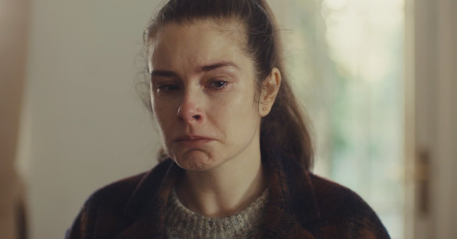 Rachel Shenton's character Joanna crying in The Rumour