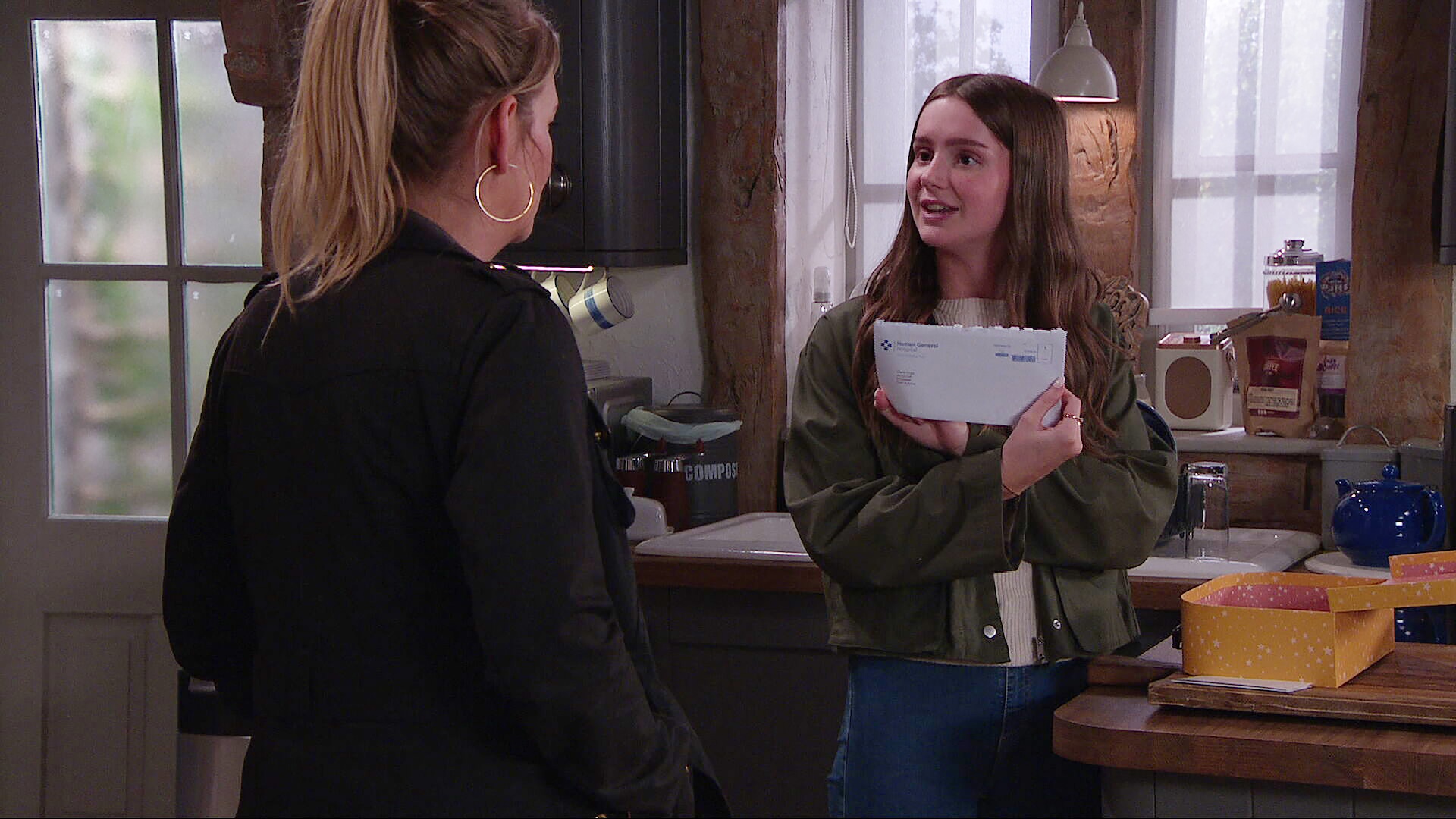 Sarah's excitement is too much (Credit: ITV)