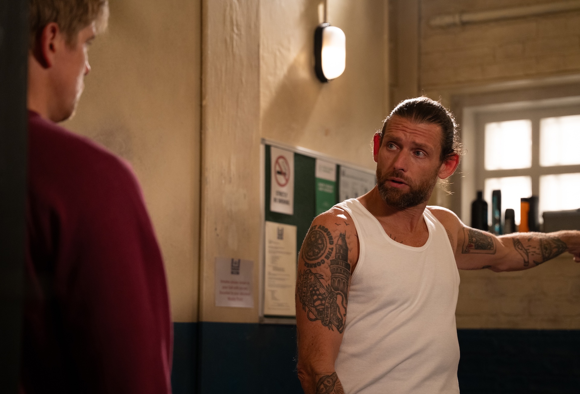 Kev in prison with Robert in Emmerdale