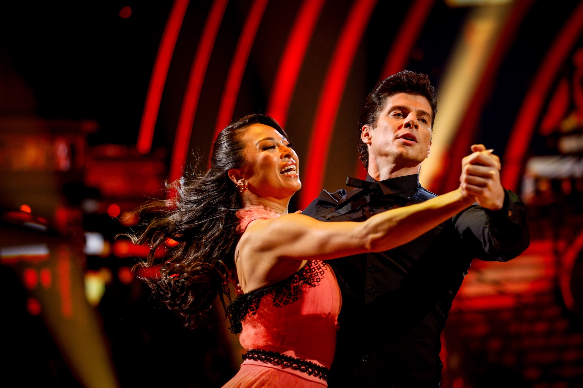 Lewis dancing on Strictly Come Dancing