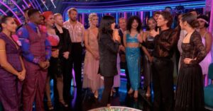 Claudia on Strictly with stars