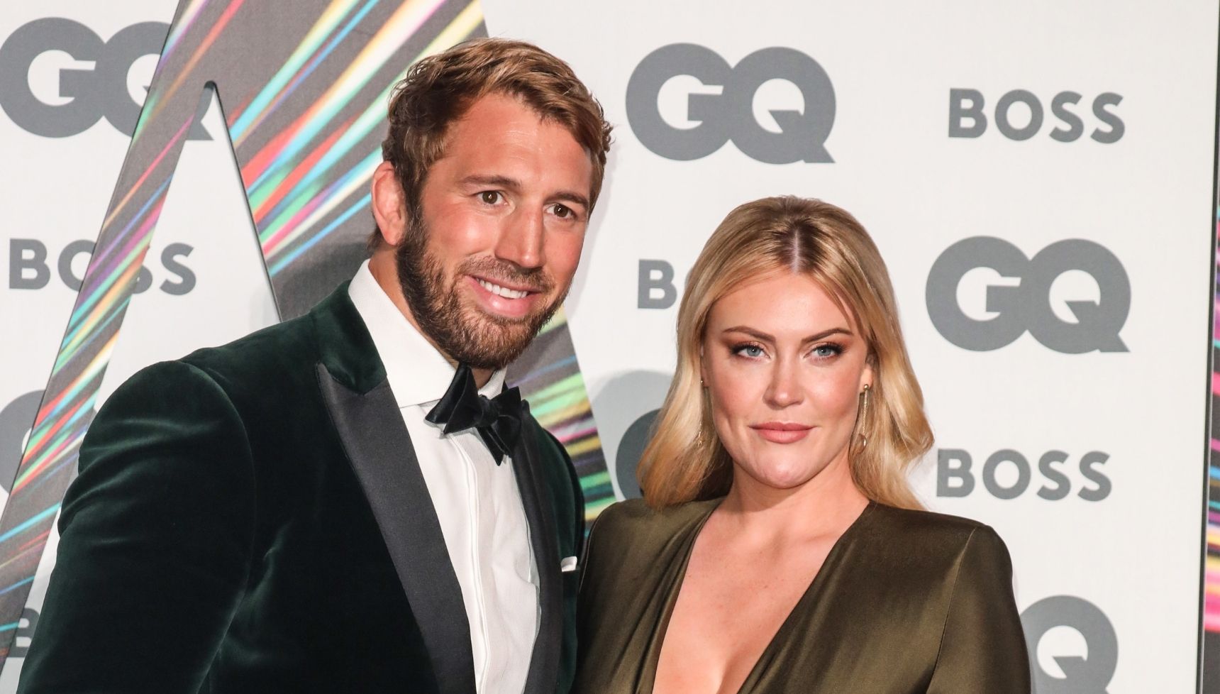 Chris Robshaw and his wife at event