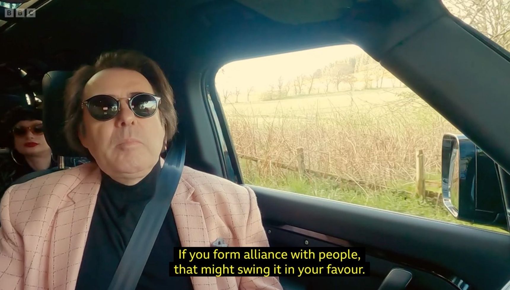 Jonathan Ross in car