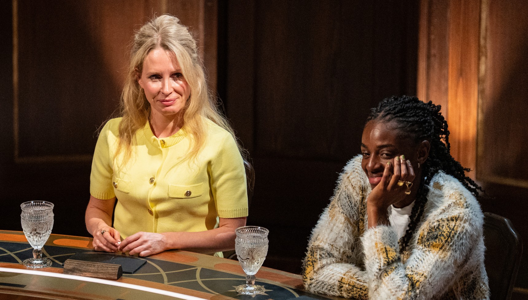 Lucy Beaumont and Cat Burns at the Traitors roundtable
