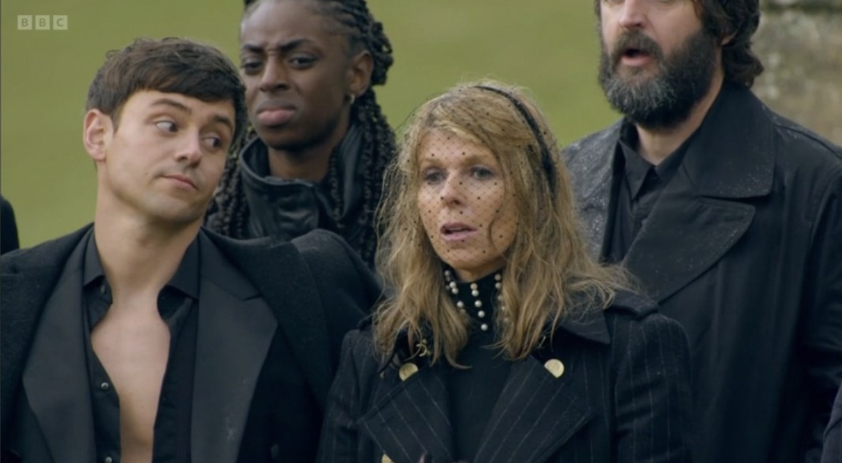 Tom Daly giving Kate Garraway side-eye on Celeb Traitors