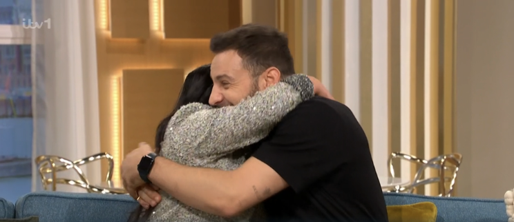Ellie and Vito hugging on This Morning
