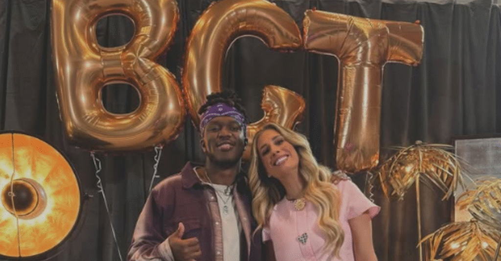 Stacey Solomon with KSI at Britain's Got Talent