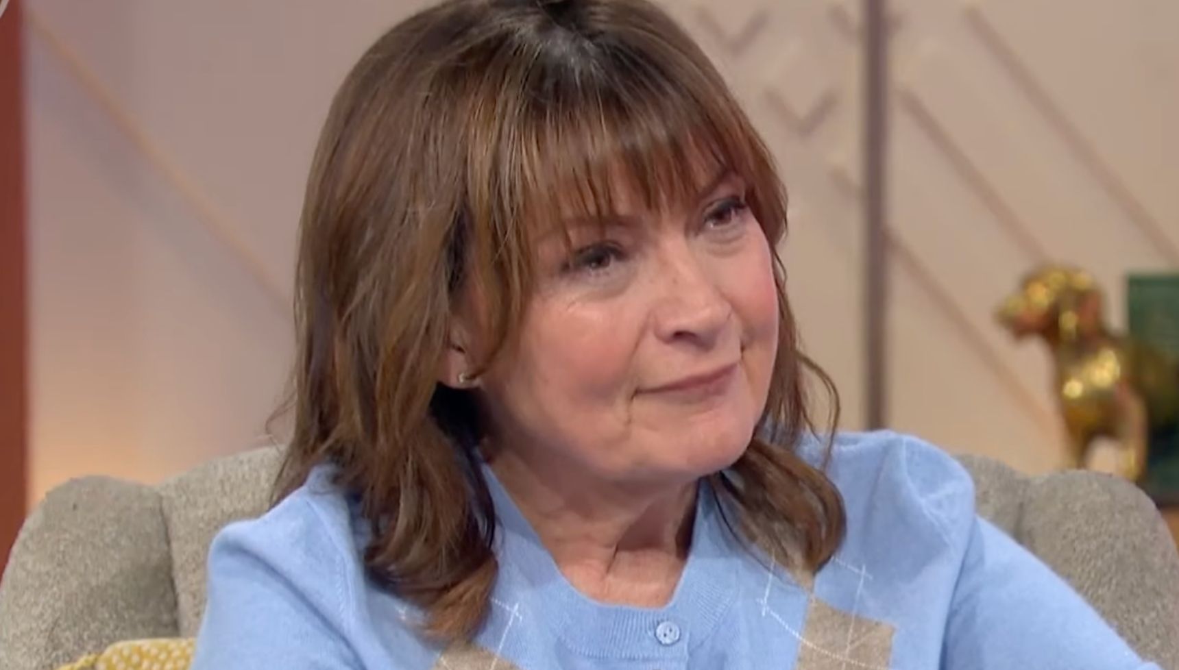 Lorraine Kelly in blue jacket